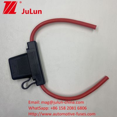 ATC/ATO Sustentador de fusibles en línea personalizado 14AWG 16AWG 18AWG 20AWG Arnés de cableado 80AMP Blade Fuse Sustentador de fusibles para automóviles