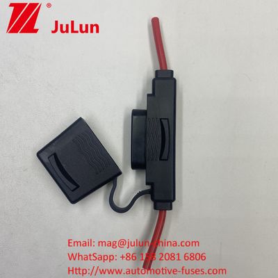 ATC/ATO Sustentador de fusibles en línea personalizado 14AWG 16AWG 18AWG 20AWG Arnés de cableado 80AMP Blade Fuse Sustentador de fusibles para automóviles