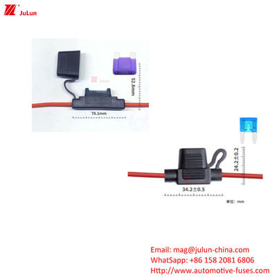 Contenedor de fusible de inserción de automóviles, contenedor de fusible impermeable de automóviles, caja de fusibles de arneses de alambre, el material de contacto es cobre enlatado