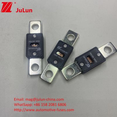 Distancia de agujero de 51 mm EV320-5X 125A 70VDC Fusiles cerámicos para automóviles con certificación GB/T31465.5-2015 y voltaje nominal de 70VDC