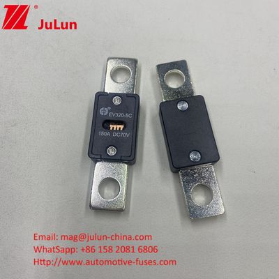 150A 70VDC EV320-5X Fusiles cerámicos para automóviles Arena de cuarzo Características eléctricas 1,0 en 4 horas 3,0 en 10 segundos máximo