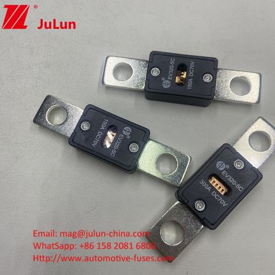EV320-5C 300A 70VDC Fusiles para cuchillas de automóviles con distancia de agujero de 51 mm y modo de instalación de perno M8