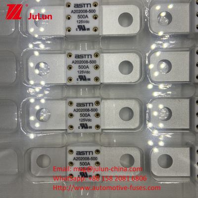 Distanza entre los agujeros de los fusibles de los vehículos eléctricos ASTM A202008 250A 125VDC 50,8 mm 100A 125A