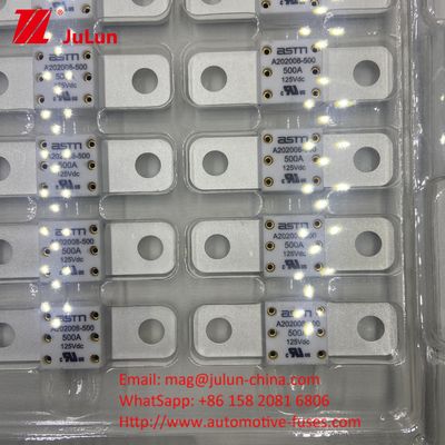 A202008 250A 125VDC Protección de cortocircuito de fusibles cerámicos para automóviles Tamaño pequeño 70VDC nominal