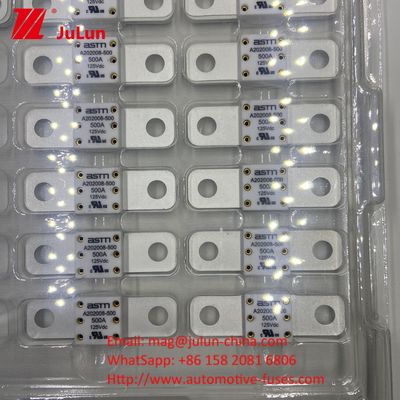 Fusiles de vehículos eléctricos ASTM A202008 300A Fusiles de terminal 125VDC Tipo de cargador AC Ev Compatible con capacidad de rotura de 20KA