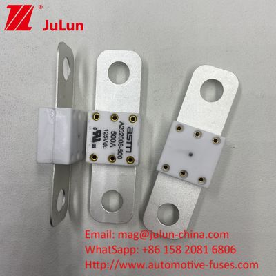 200A 125VDC Fuse de vehículo eléctrico Automóvil para EV 125VDC Válvula de tensión Distancia de agujero 50.8mm