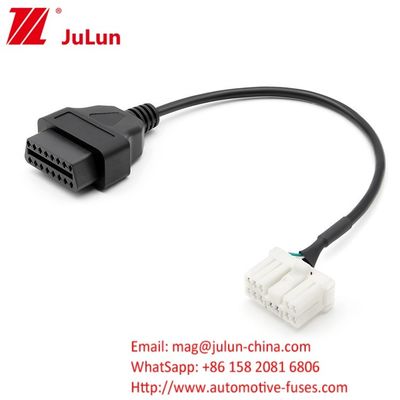 12 cables de conversión de cable de cableado de diagnóstico de cables de cableado para automóviles para Tesla Model S/X OBD2
