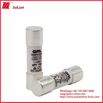 15A 1000VDC Fuse Link Solar GPV DC Fuse 10*38mm 32A Calificación para protección eléctrica en sistemas fotovoltaicos para su uso con carcasa de fusibles