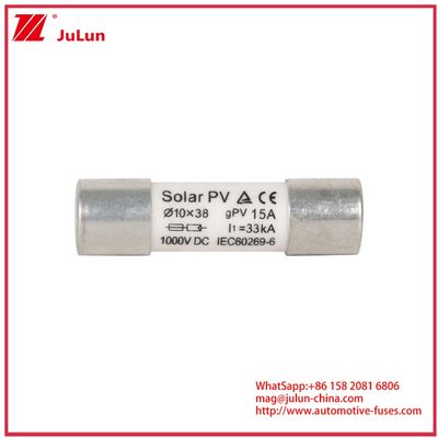 15A 1000VDC GPV Fuse 10*38 para sistemas de energía solar IEC60269-6