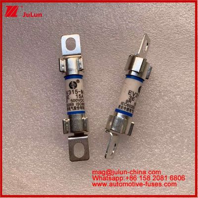 Energía EV 10*38mm Fusiles tubulares EV315-M 3E 15A 500VDC para vehículos eléctricos Instalación de tornillo Cumple con las normas JASO D622
