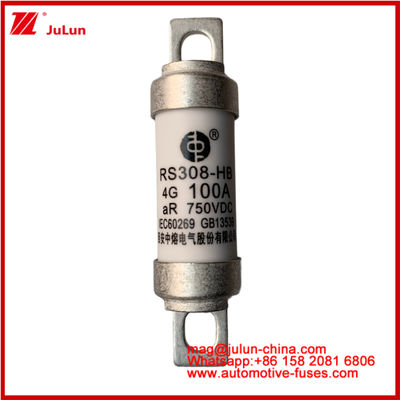 RS308-HB 4G 100A AR 750VDC 50KA Fusiles para protección de circuitos automotrices Rendimiento conforme al diseño tubular cerámico JASO D622