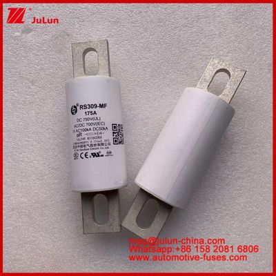 RS309-MF 175A 750VDC UL Fuse cerámico tubular AR 750VDC/700AC IEC 20KA GB 5-800A para vehículos eléctricos y sistemas de energía