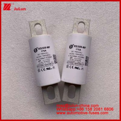 RS309-MF 175A 750VDC UL Fuse cerámico tubular AR 750VDC/700AC IEC 20KA GB 5-800A para vehículos eléctricos y sistemas de energía