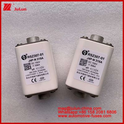 RSZ307-01 Cerámica cuadrada J4P-N 315A 750VDC 50KA Cargadores Cables Aparatos automotrices Equipo Tipo de conexión de tornillo
