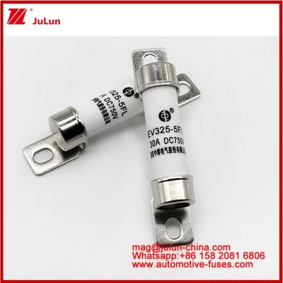 EV325-5FL 30A 750VDC Vehículo eléctrico de alta potencia Choque mecánico Tubular Fusiles cerámicos EV o HEV Corriente compacta Estructura abrochada Resistente a las vibraciones Excelente rendimiento de CC