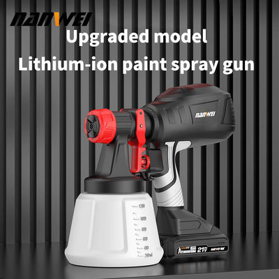Pistola de pintura de alta presión de 700 ml, portátil eléctrica de 1,5 mm y 1,0 mm, con batería de grado Diy, renovación, reconstrucción de la casa, jardín