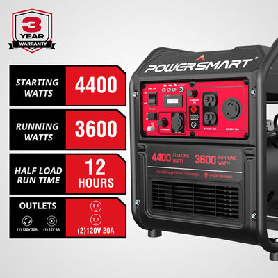 Sprayer eléctrico sin aire luz LED InverterB portátil Usa Powersmart 4400w generador de gas para el campamento