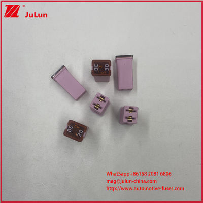 SBFC-JT 30A 32V Auto Car micro cuchillo fusible Cuadrado Requisitos de conexión Fuze Box Holder Long Pin Pequeño coche interno Plug macho Ampere Nivel