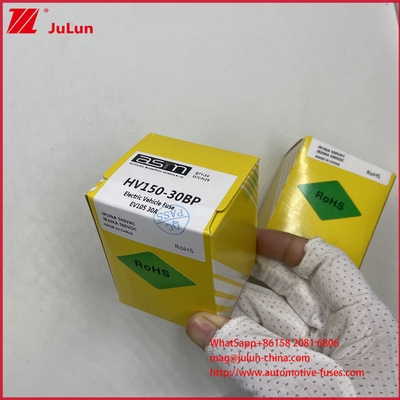 Vehículos Eléctricos HEV Tensión Nominal / Capacidad de Interrupción DC500V/20KA ASTM HV150 30A 20A DC500V 20KA Fusible Bolt con Protección