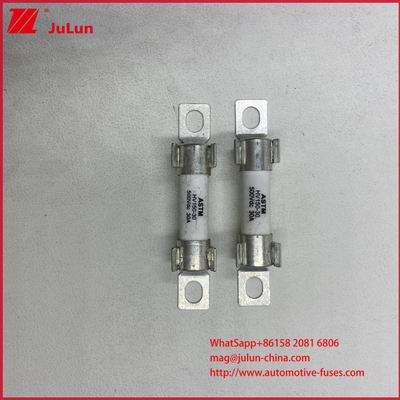 Vehículos Eléctricos HEV Tensión Nominal / Capacidad de Interrupción DC500V/20KA ASTM HV150 30A 20A DC500V 20KA Fusible Bolt con Protección