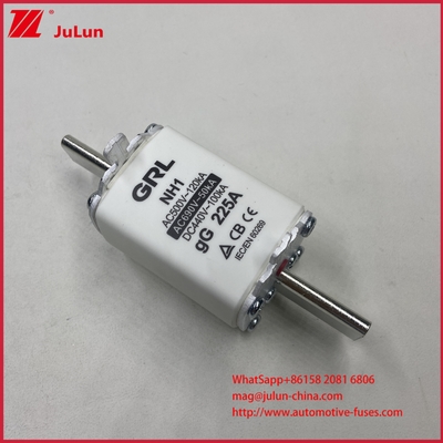 NH000 NT000 300A 225A 500V 120kA Fuso de alta capacidad de ruptura Fuso de enlace con cuchillo GG-gL