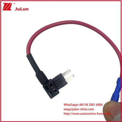 Portafusibles para coche con terminal de arnés de cableado, mini micro2 de cuchilla, fusibles de 1A, 5A, 7A, 15A, 32V. Fabricado en latón PVC. Diseñado para aplicaciones de fusibles ACU, ACN, ACS, ACZ, ANL, ANM, ANS. Larga duración.