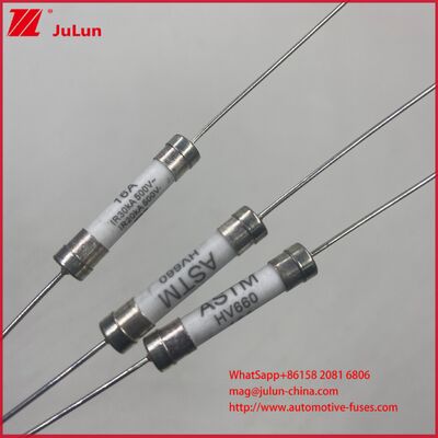 Ceramic Car Fuses 500VDC  With Rated Current 10A 12A 15A 16A 20A 25A 30A And ISO8820 Compliance For Vehicle Electrical Protection