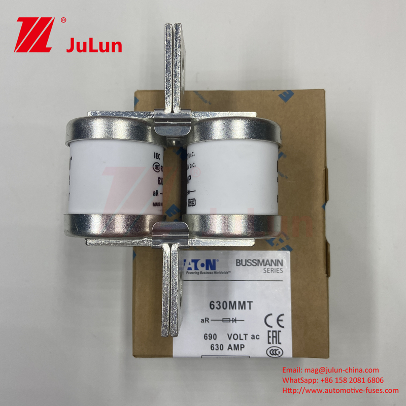 690V corriente cerámica de los fusibles para automóviles con instalación de placas de tornillo gemelo 630A 630MMT