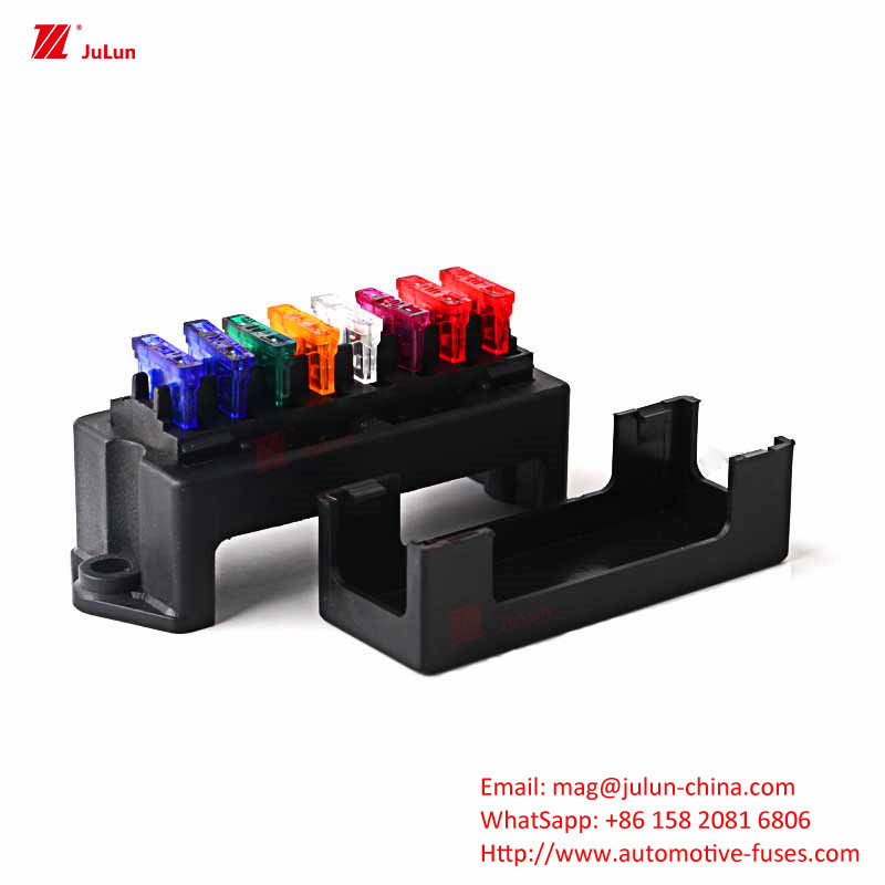 Car Multi-Way Fuse Box Car Fuse Seat Electric Car Fuse Safety Piece High Power Safety Seat 30A-500A El asiento de seguridad de alta potencia de plástico de nylon uno/dos
