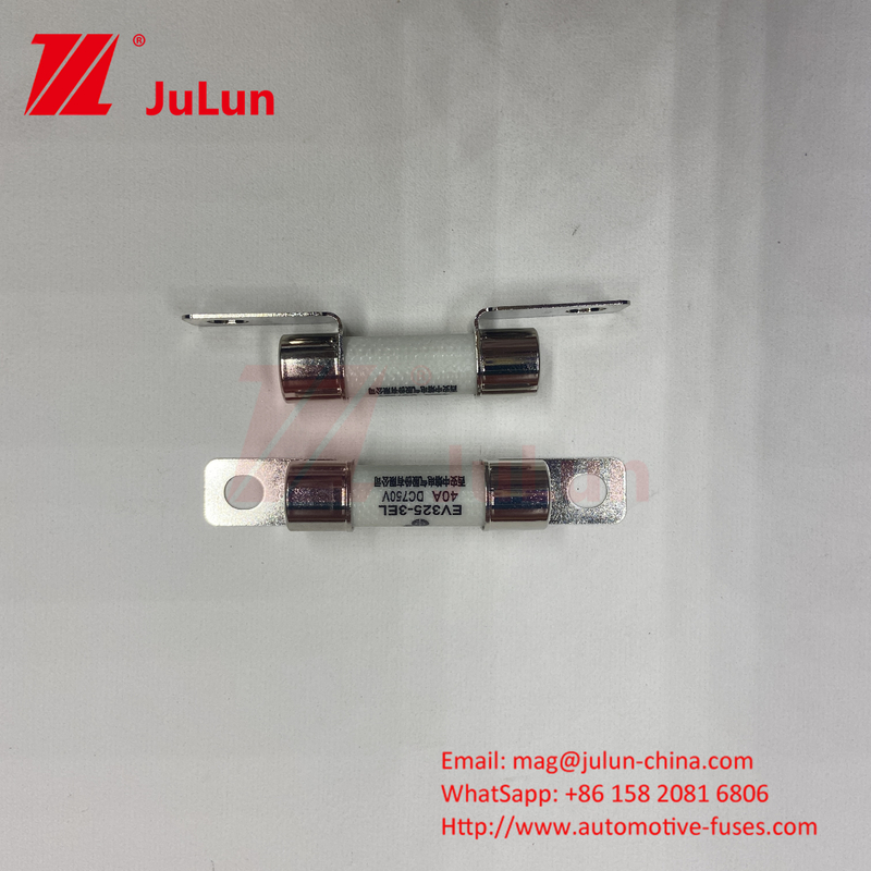 Fusiles cerámicos para automóviles 10A 15A 750VDC Fusiles cerámicos para vehículos 25A 30A 40A 50A Uses para cargador de vehículos eléctricos