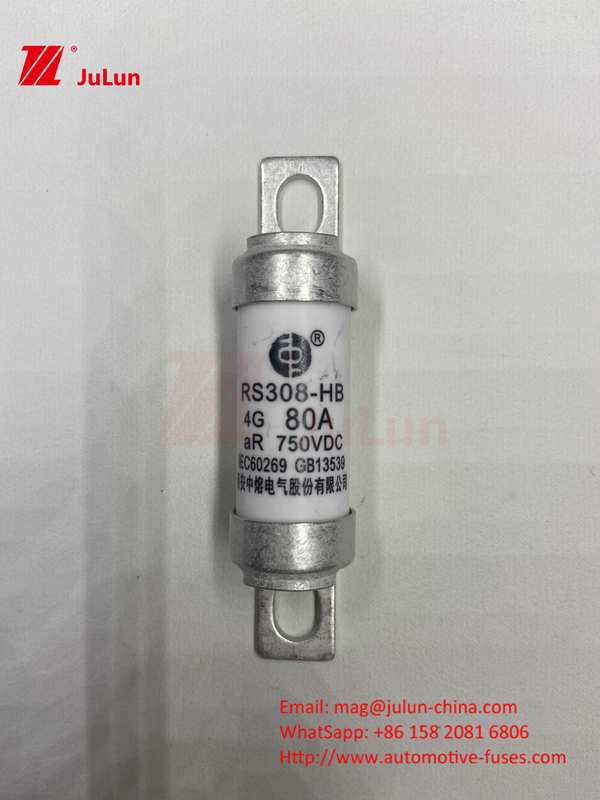 Fusiles de vehículos eléctricos para el almacenamiento de energía del sistema de tracción y olted 750VDC 25A 30A 40A 50A para RS308 HB EV