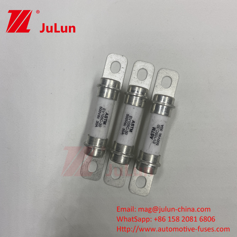 Sistema de conversión de energía Sistema de energía Sistema de almacenamiento de energía 500VDC Alta puntuación de ruptura 10A 20A 30A fusible Vehículo eléctrico fusible