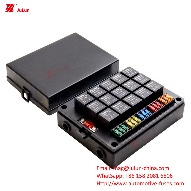 Caja de fusibles de automóviles de 10 vías de una sola fila BX2103 50A de cobre piezas de repuesto de automóviles