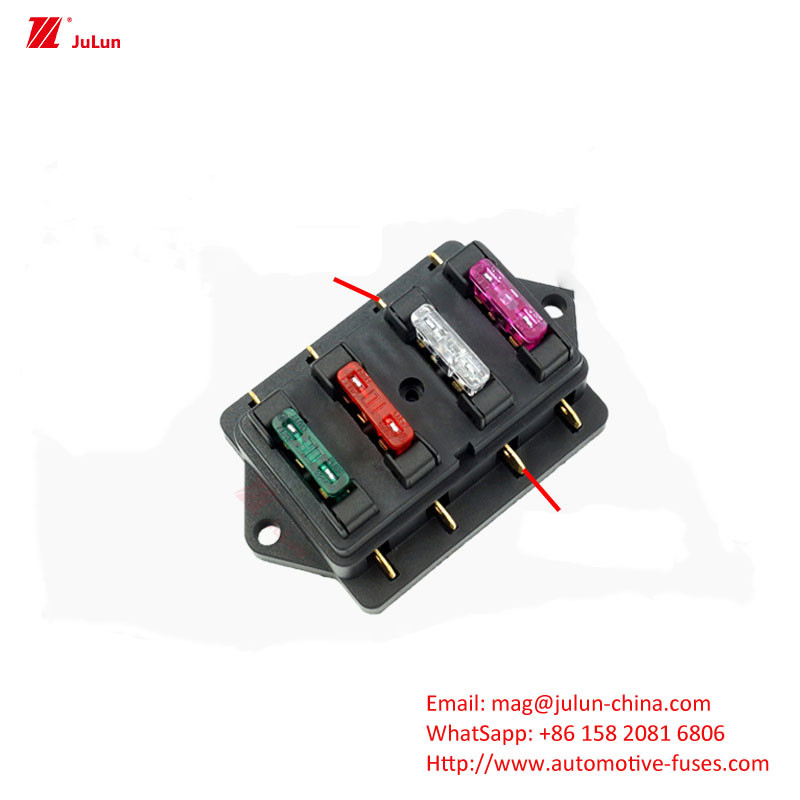 Partes de automóviles Terminal de protección de circuito electrónico Corriente 32V30A-500A Portador de fusible automático Contacto de cobre 30A-500A