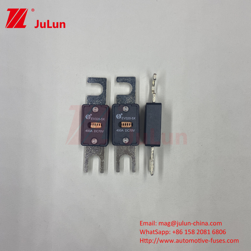 SINOFUSE Cerrojo M8 EV320-5X-100A para choques de automóviles Resistente a la cerámica Cobre Plata Pipa de arena de cuarzo
