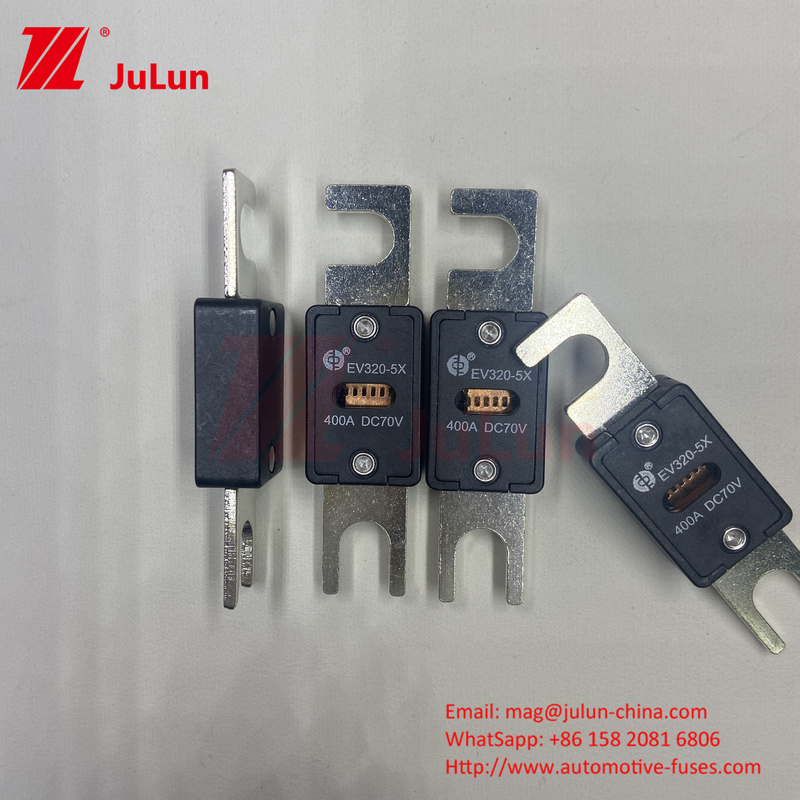EV320-5X-350A-N 70VDC 6kA Fusiles para vehículos eléctricos de cobre cerámico para la seguridad del sistema de tracción de vehículos eléctricos