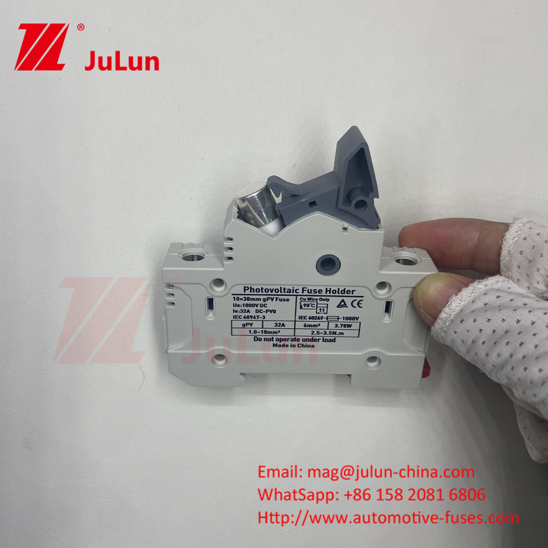 AC RT18-32X Portador de fusibles Caja base de fusibles 10x38MM 500V de soplo rápido Cerámica RO15 RT18 DIN Rail Moun Portador de fusibles único
