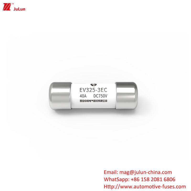 EV325-3EC Fusiles de soplado rápido para vehículos eléctricos de CA en caja 10A-50A con logotipo Sinofuse