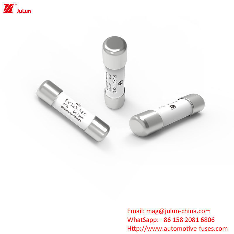 Fusible medio 15A-50A Fusible medio tornillo EV325-3EC DC750V 20KA con bandera que indica la corriente nominal