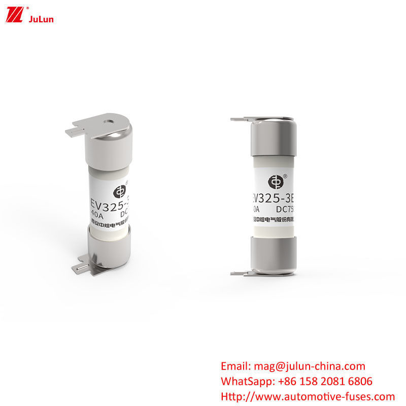 SINOFUSE Medium EV Fuse Flat Head 325V 10A-50A Conexión de tornillo del tubo del vehículo eléctrico