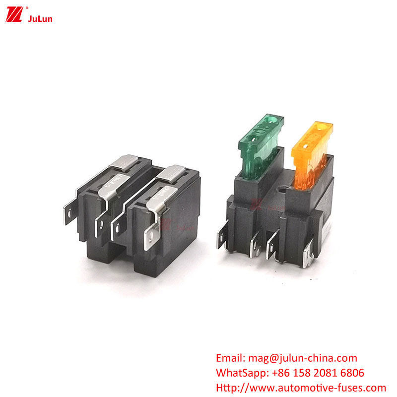 32V de tensión nominal de cobre contacto automático de reinicio del interruptor de circuito 30A-500A de coche porta fusibles de plástico de nylon