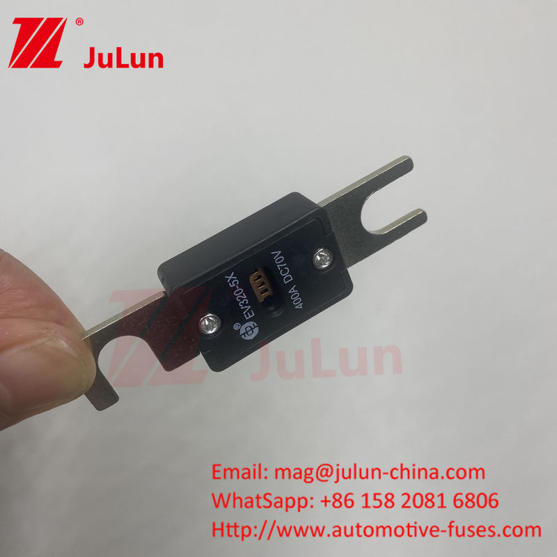 EV320-5X 5C 500A 70VDC Cerrojo de tornillo de vehículo eléctrico fusible 300A 350A 400A 450A corriente y capacidad de ruptura 10KA-20KA