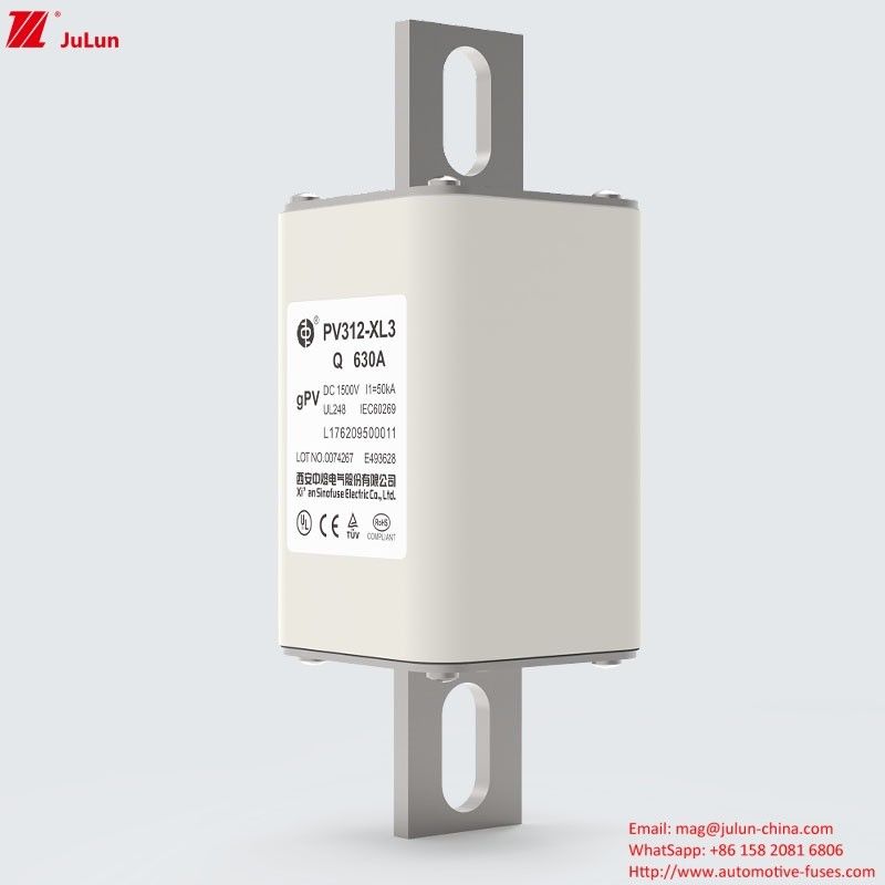 PV312-XL3-Q 630A Fusiles de protección fotovoltaica atornillados con aprobaciones UL TUV CE RoHS