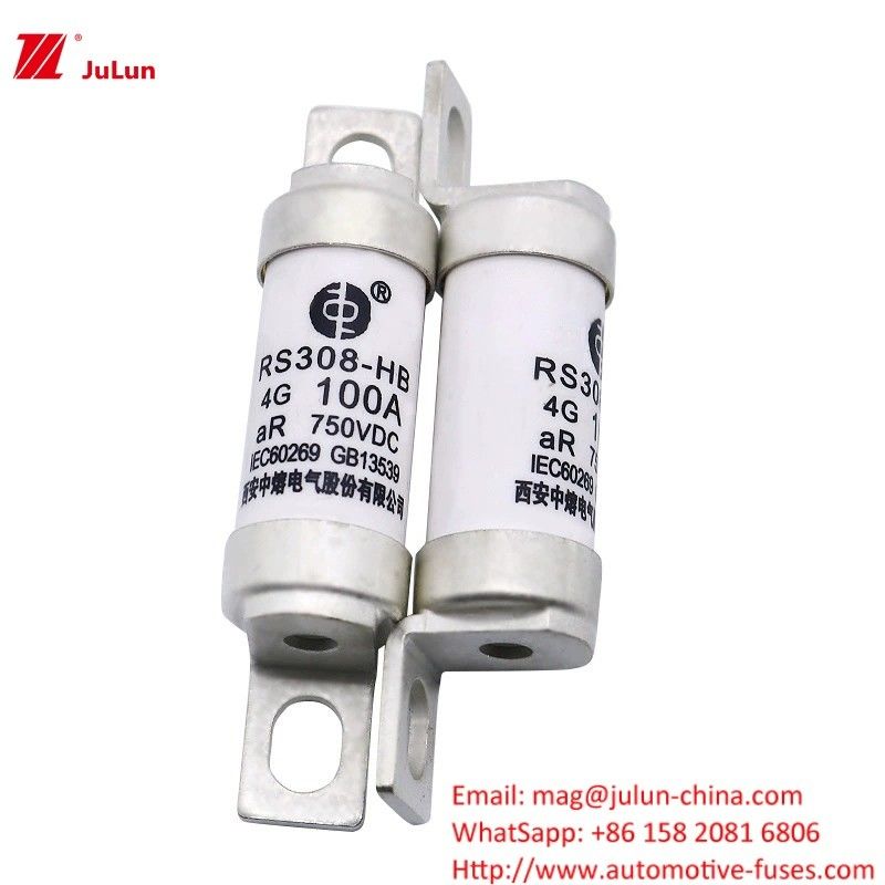 Fusiles de vehículos eléctricos para corriente de energía eléctrica 32A-100A Cerrojo en fusibles Modelo RS308-HB4G
