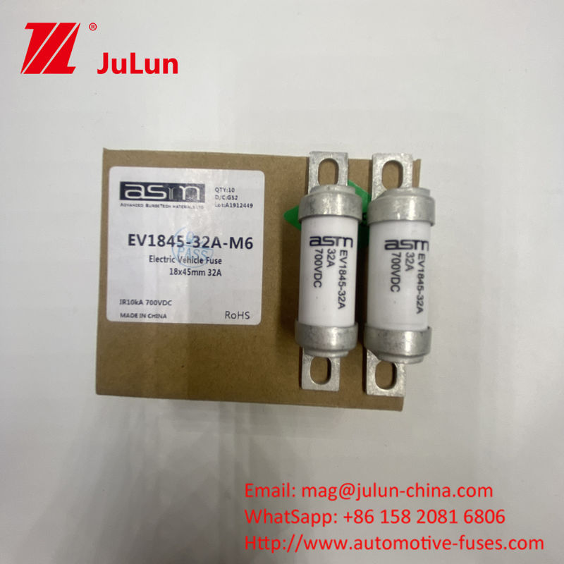 20A 700VDC 10KA EV HEV Fusiles de tornillo para vehículos eléctricos 700VDC tornillo de protección M8 M6