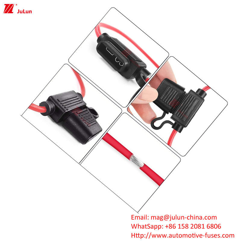 Contenedor de fusible de polietileno de tensión media para cuchillas de automóviles 30 amp