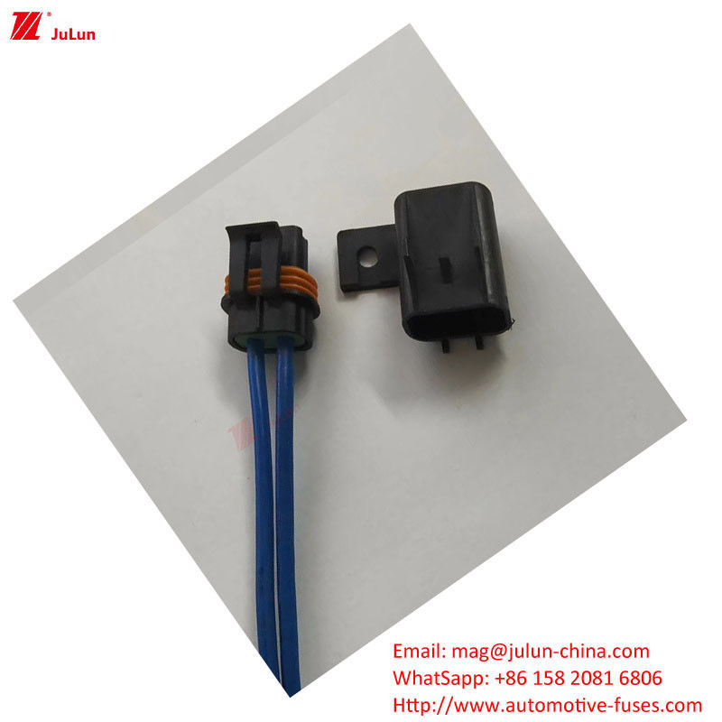 Plastico / carcasa de nylon 32V Sustentador de fusible de vehículo eléctrico 30A-500A 1 polo Reinicio manual