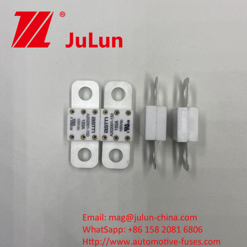 A202001-200A Fusiles cerámicos para automóviles ASTM para aplicaciones de alto voltaje Capacidad de ruptura 20KA 100-350A Voltagem nominal 150VDC