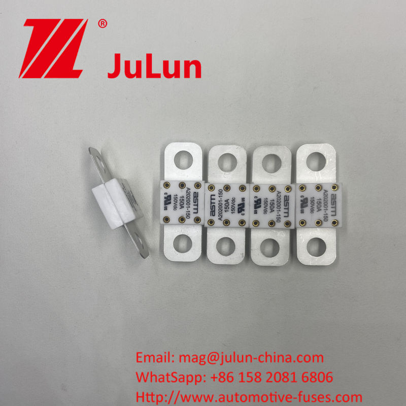 A202001-300A Fusiles cerámicos para automóviles de 150VDC con corriente eléctrica de 100A 150A 200A 250A 300A 350A 400A 500A y distancia de agujero de 39 mm