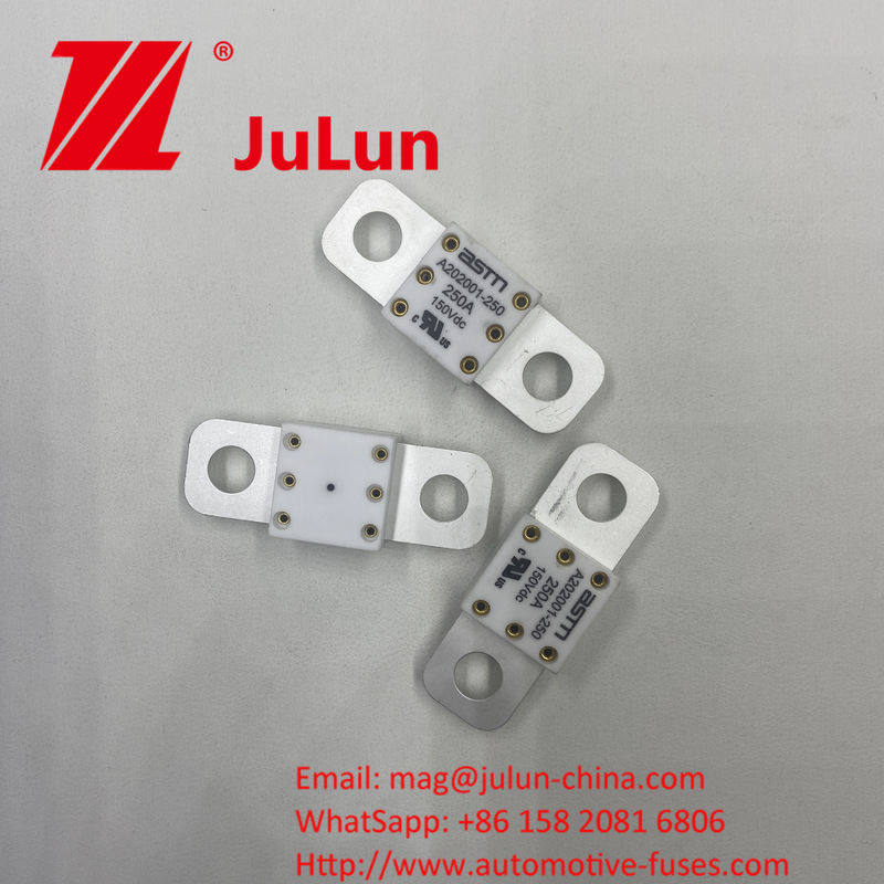 Método de montaje ASTM A202001 400A 125VDC Fusiles cerámicos para vehículos Material de arena de cobre y cuarzo